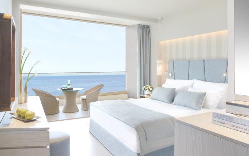 Ikos Dassia-Superior Double Room Sea View Bedroom_14016